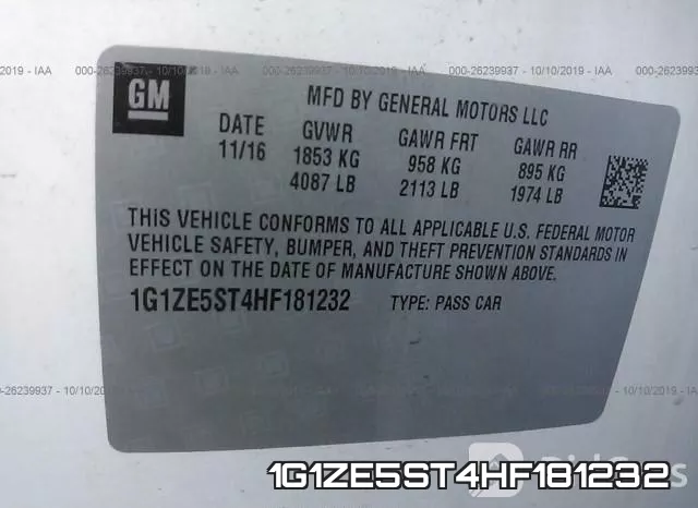 1G1ZE5ST4HF181232 фото 8