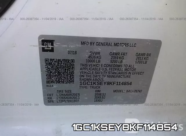 1GC1KSEY8KF114854 фото 9