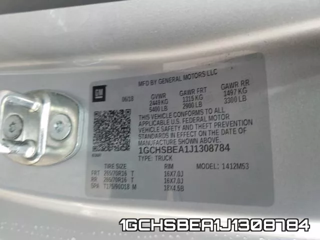 1GCHSBEA1J1308784 фото 2