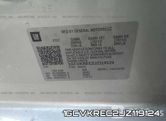 1GCVKREC2JZ119124 фото 8