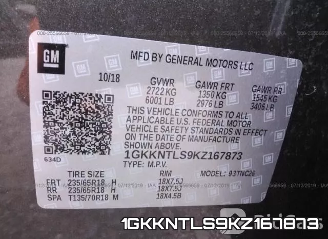 1GKKNTLS9KZ167873 фото 9