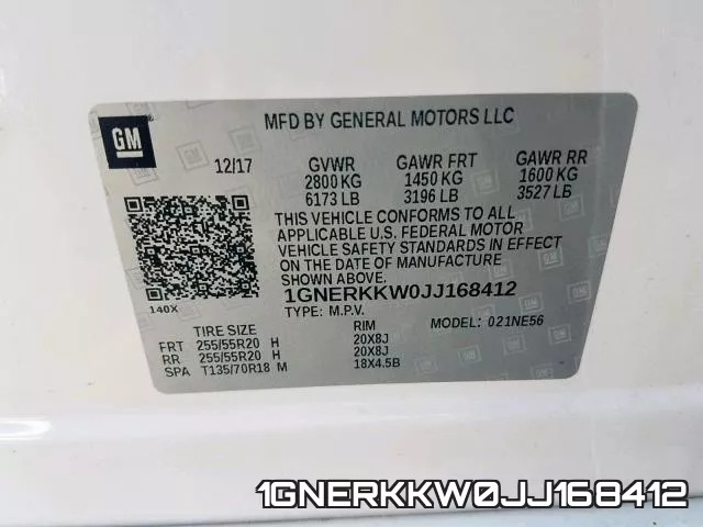 1GNERKKW0JJ168412 фото 2