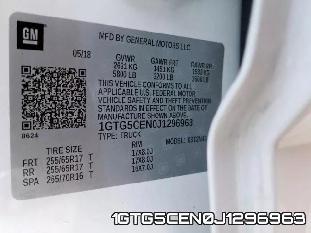 1GTG5CEN0J1296963 фото 2
