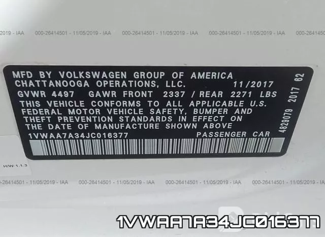 1VWAA7A34JC016377 фото 9