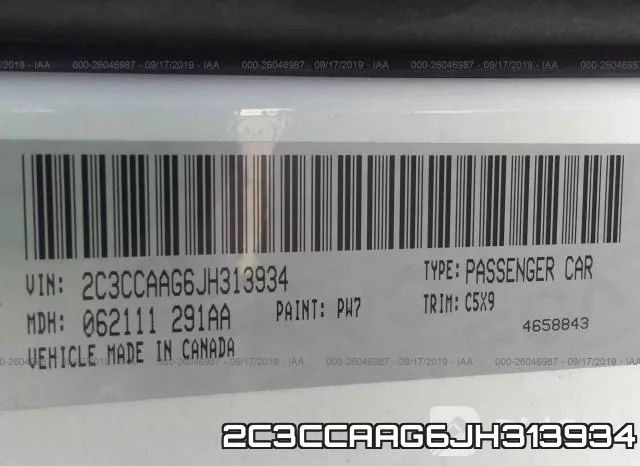 2C3CCAAG6JH313934 фото 9