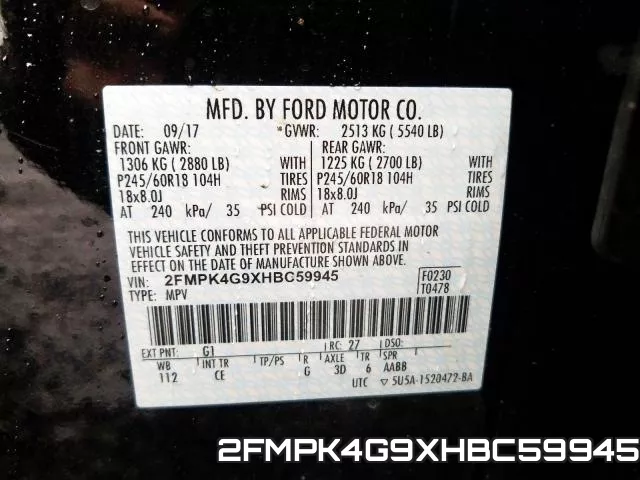 2FMPK4G9XHBC59945 фото 2