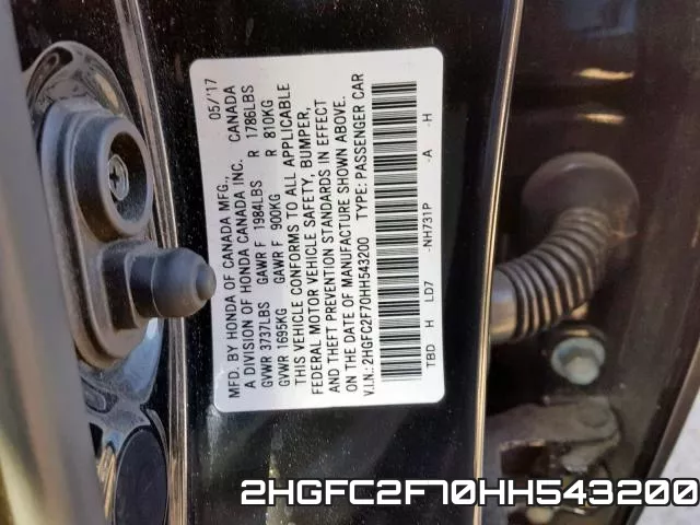 2HGFC2F70HH543200 фото 2