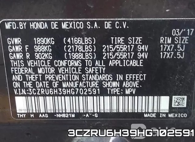 3CZRU6H39HG702591 фото 9