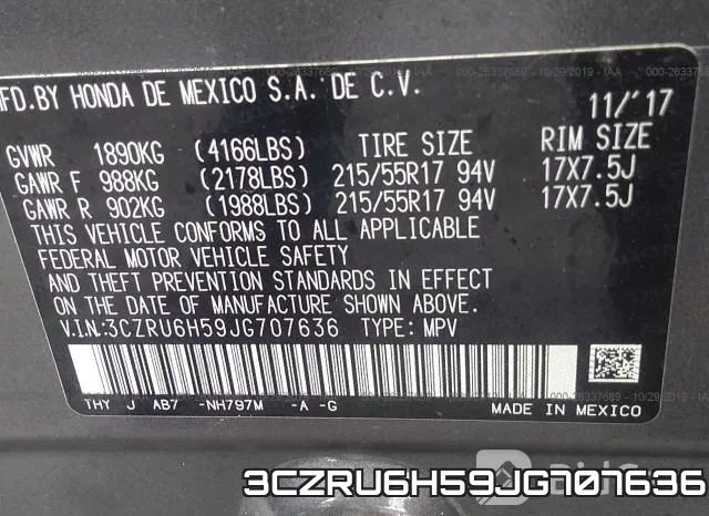 3CZRU6H59JG707636 фото 8