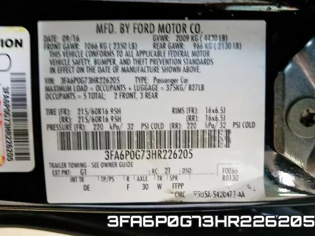 3FA6P0G73HR226205 фото 2