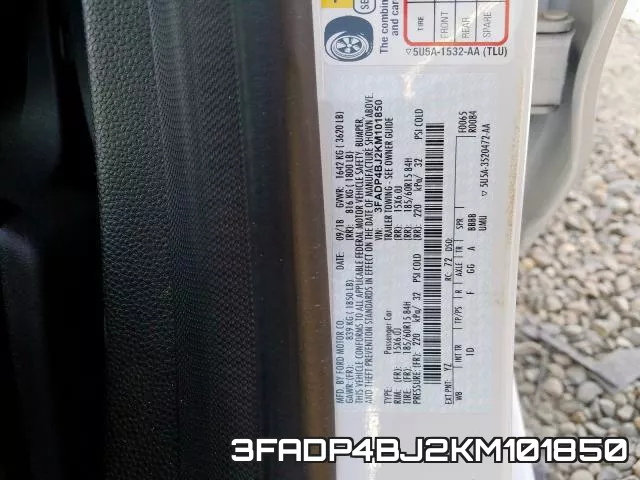 3FADP4BJ2KM101850 фото 2
