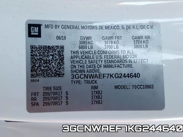 3GCNWAEF7KG244640 фото 2