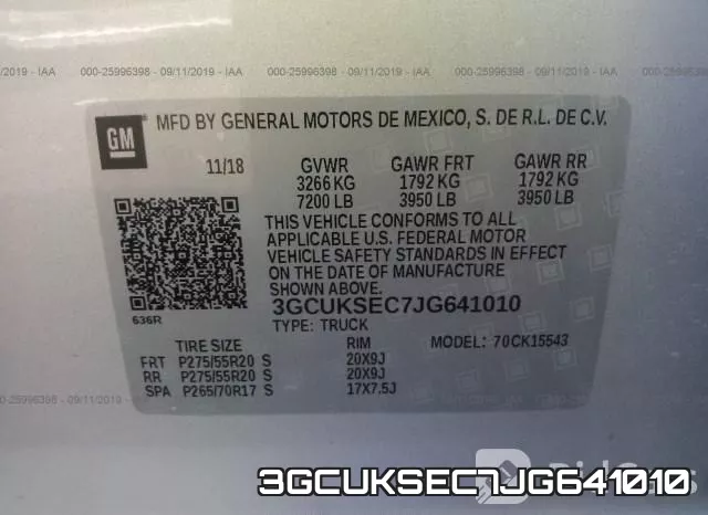 3GCUKSEC7JG641010 фото 8