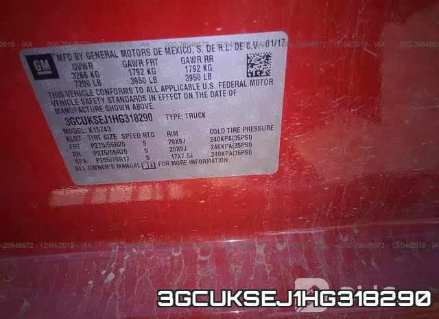 3GCUKSEJ1HG318290 фото 8