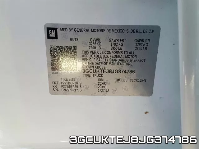 3GCUKTEJ8JG374786 фото 2