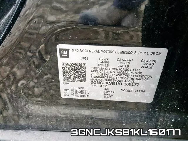 3GNCJKSB1KL160177 фото 2