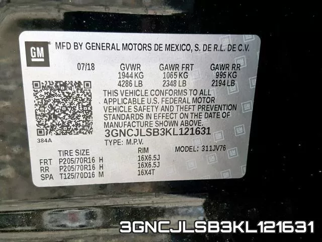 3GNCJLSB3KL121631 фото 2
