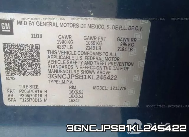3GNCJPSB1KL245422 фото 10