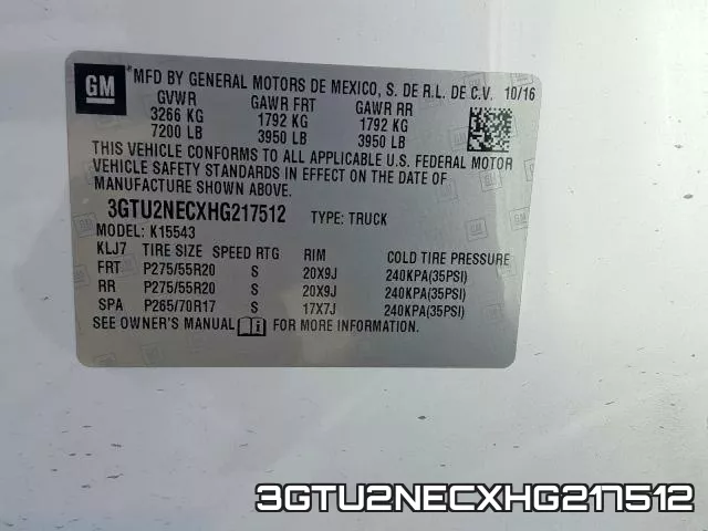 3GTU2NECXHG217512 фото 2