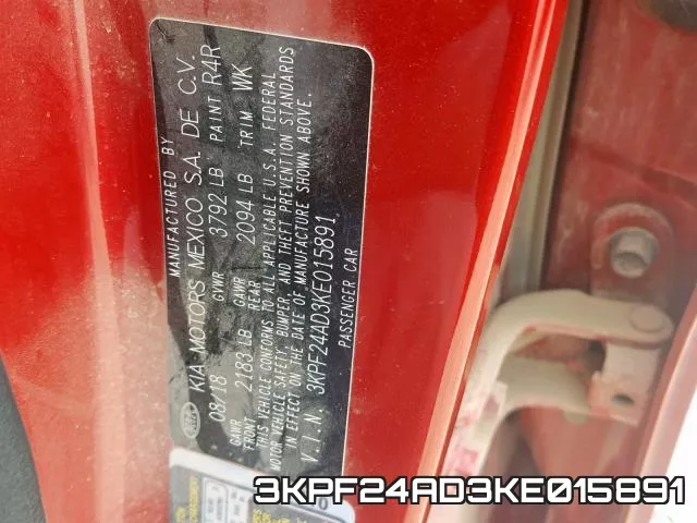 3KPF24AD3KE015891 фото 2