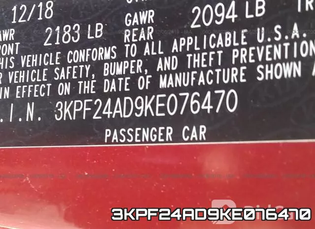 3KPF24AD9KE076470 фото 8