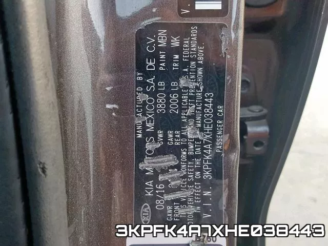 3KPFK4A7XHE038443 фото 2