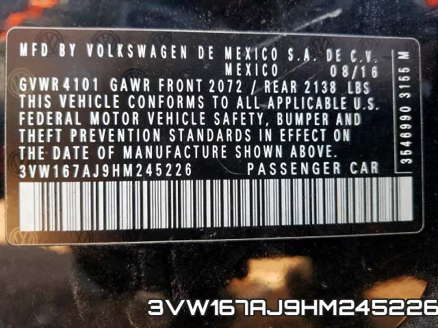 3VW167AJ9HM245226 фото 2