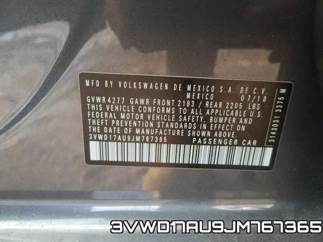3VWD17AU9JM767365 фото 2