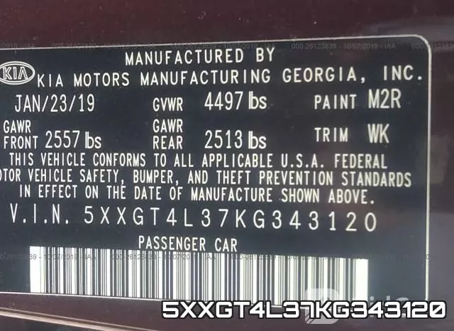 5XXGT4L37KG343120 фото 9