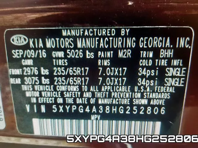 5XYPG4A38HG252806 фото 2