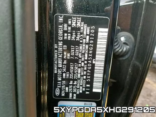 5XYPGDA5XHG291205 фото 2