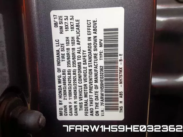 7FARW1H59HE032362 фото 2