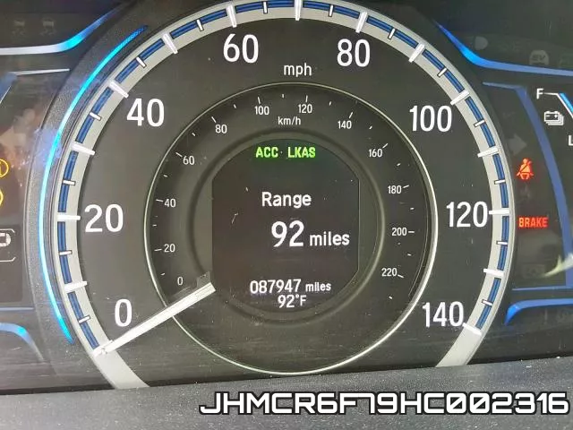 JHMCR6F79HC002316 фото 8
