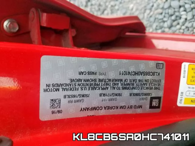 KL8CB6SA0HC741011 фото 2