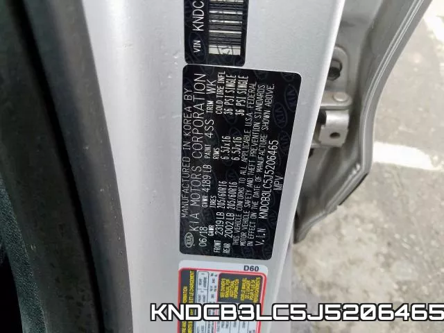 KNDCB3LC5J5206465 фото 2