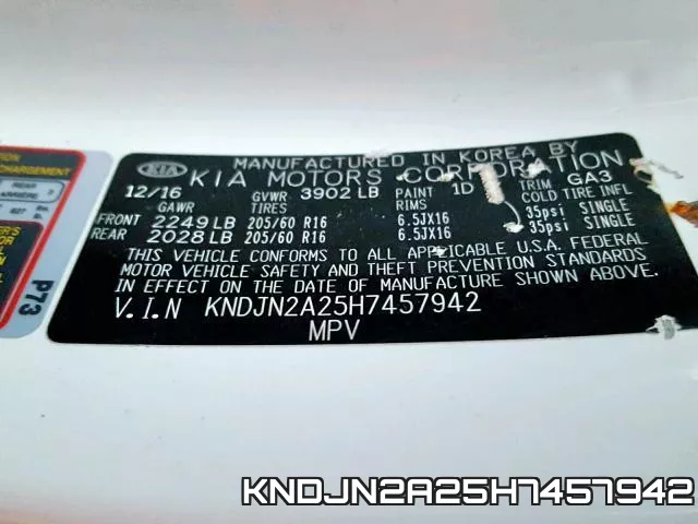 KNDJN2A25H7457942 фото 2