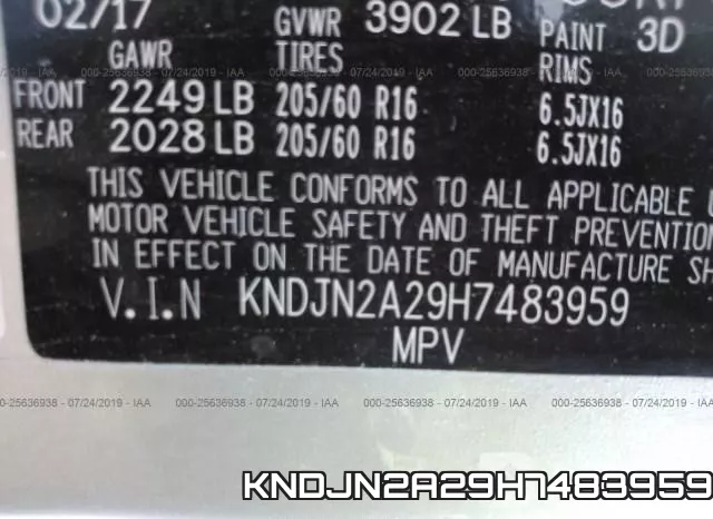 KNDJN2A29H7483959 фото 5