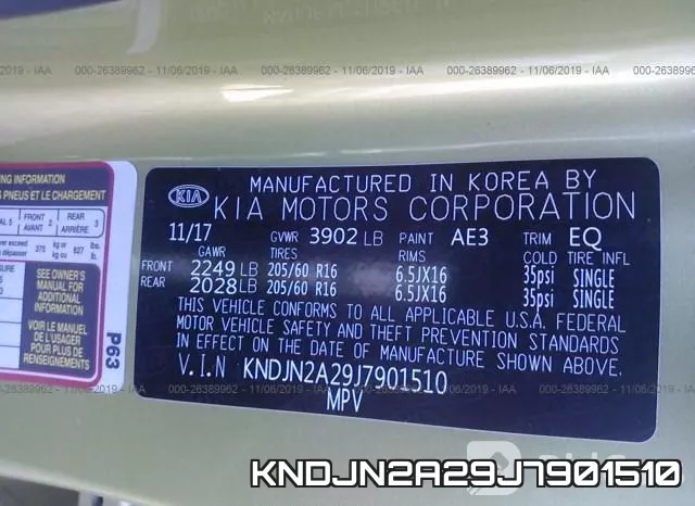 KNDJN2A29J7901510 фото 9