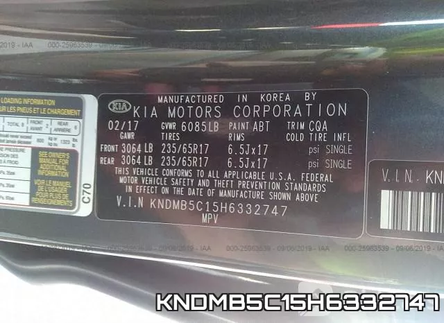 KNDMB5C15H6332747 фото 10