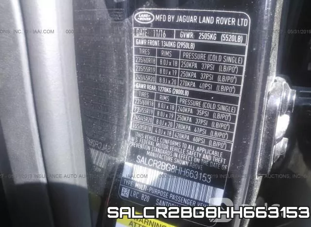 SALCR2BG8HH663153 фото 8