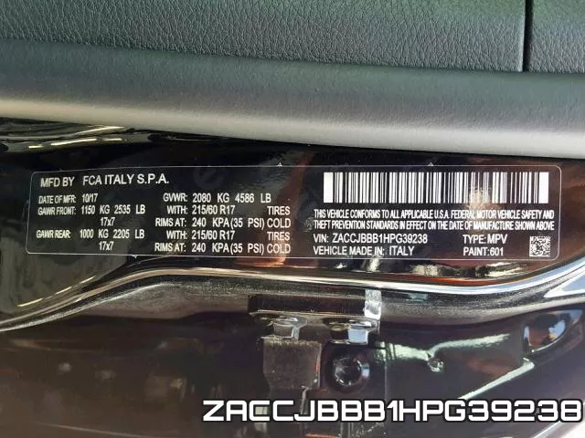 ZACCJBBB1HPG39238 фото 2