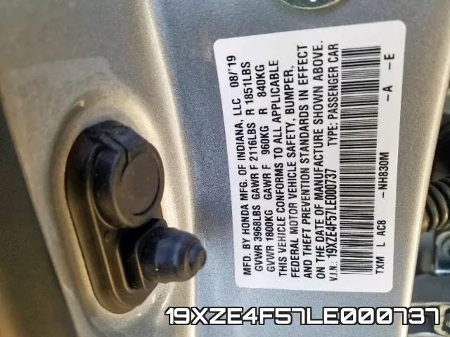 19XZE4F57LE000737 фото 2