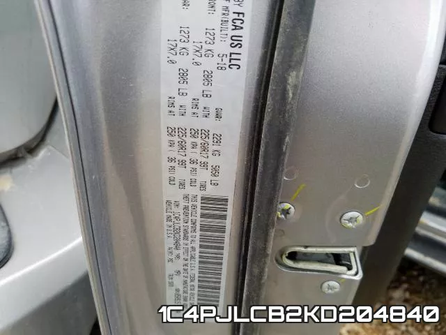 1C4PJLCB2KD204840 фото 2