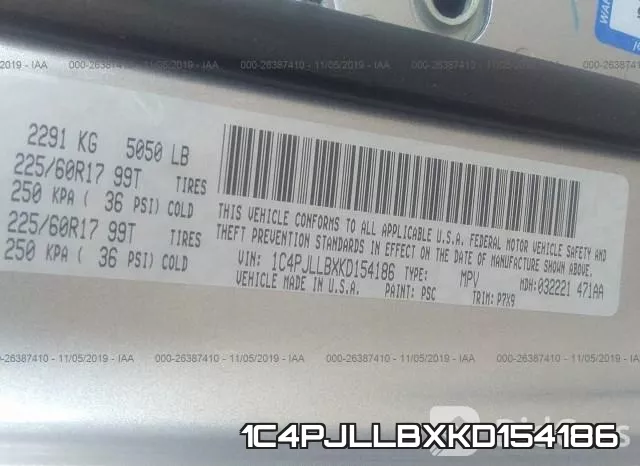 1C4PJLLBXKD154186 фото 10