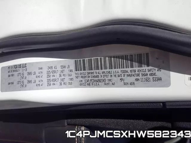 1C4PJMCSXHW582343 фото 2