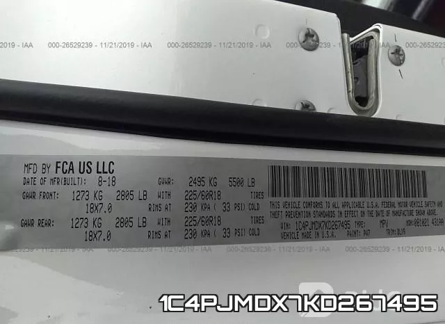 1C4PJMDX7KD267495 фото 9