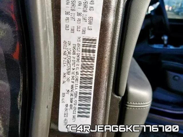 1C4RJEAG6KC776700 фото 2