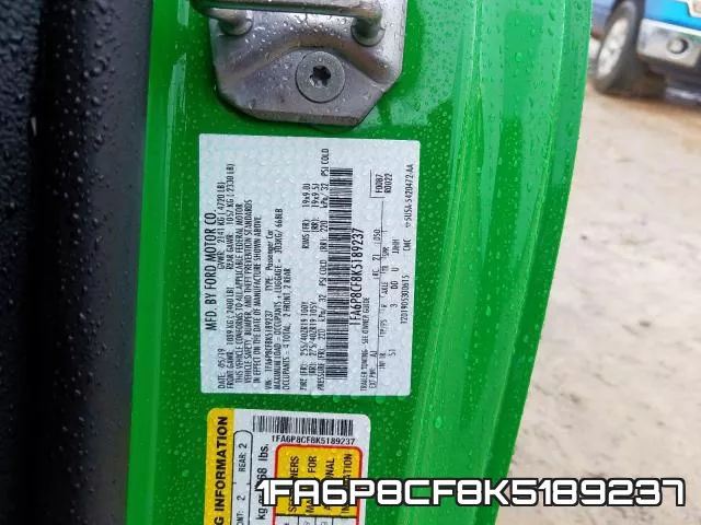 1FA6P8CF8K5189237 фото 2