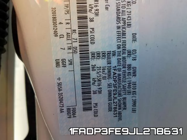 1FADP3FE9JL278631 фото 2