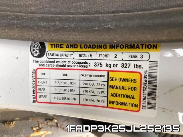 1FADP3K25JL252135 фото 2